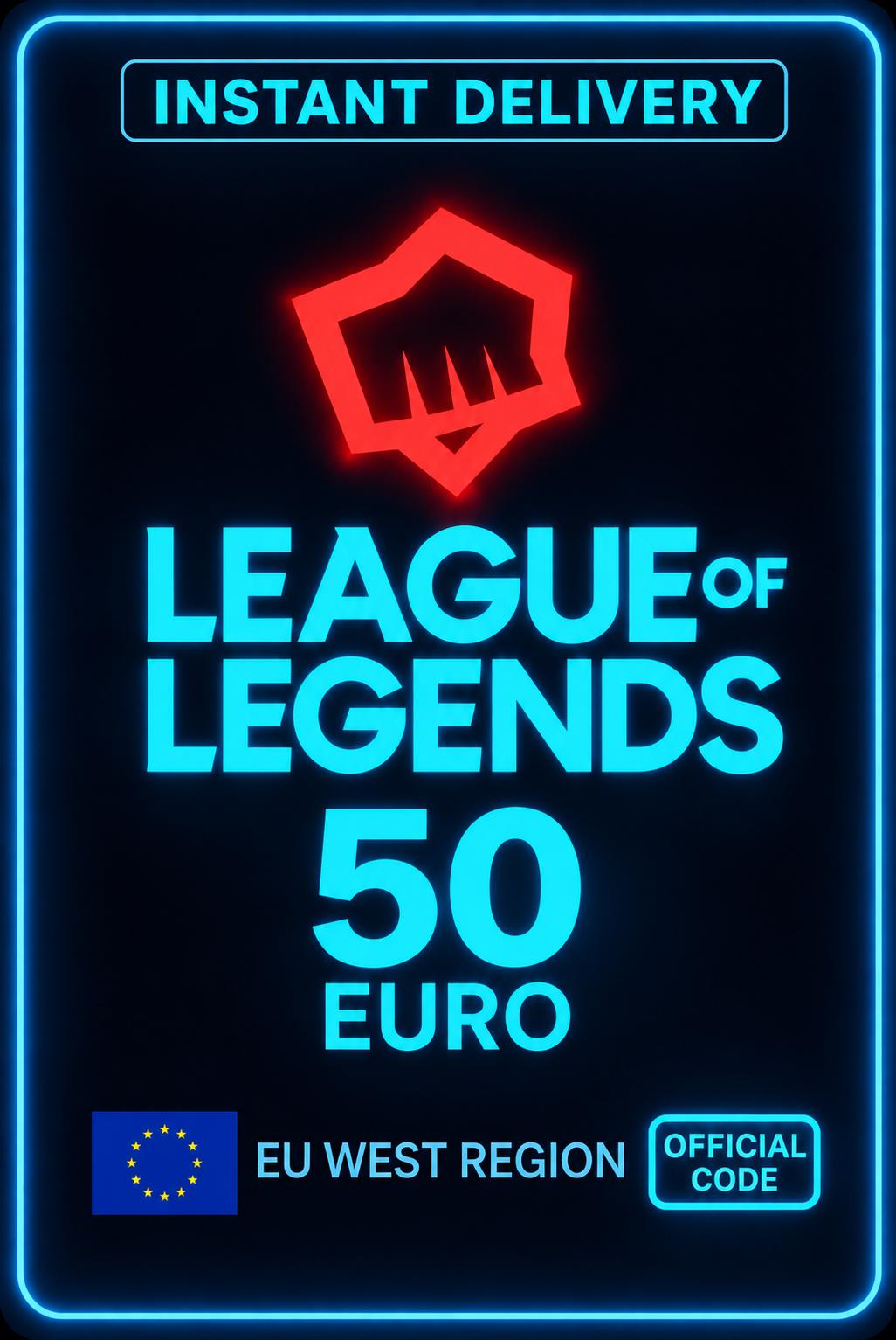League Of Legends Eu West 50 EURO Riot Points