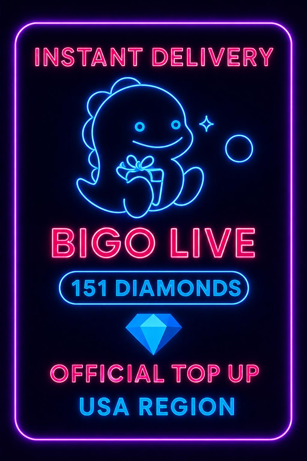 Bigo Live - 151 Diamonds (Top-Up) (US)