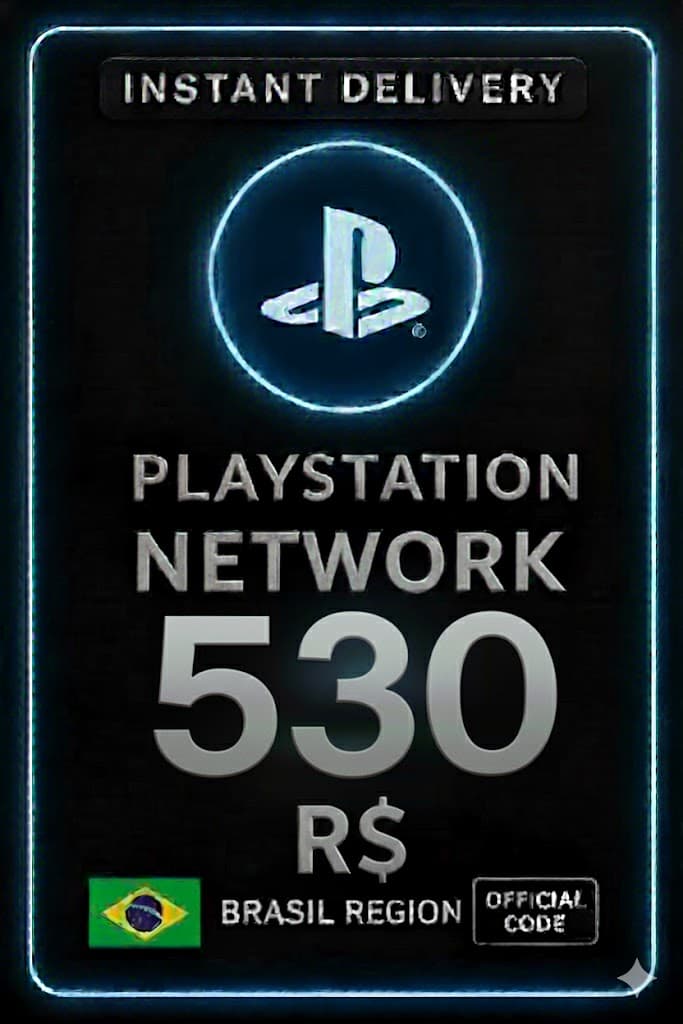 Playstation PSN kort BR - R$530 Gjafakort