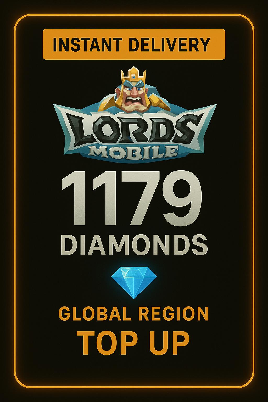 Lords Mobile 1179 Diamonds Top Up