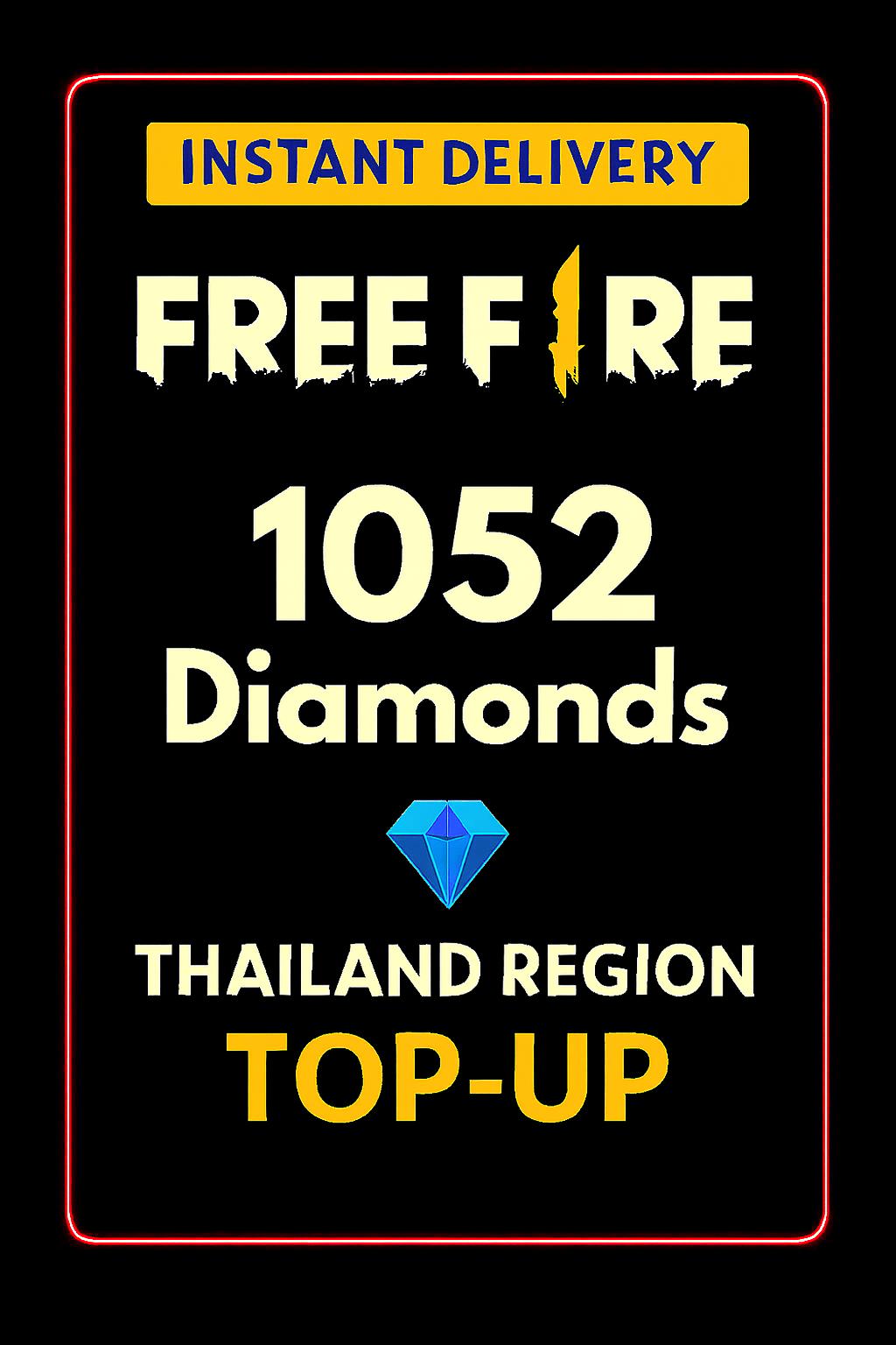 Free Fire 1052 Διαμάντια Κορυφαία Επένδυση (Ταϊλάνδη)