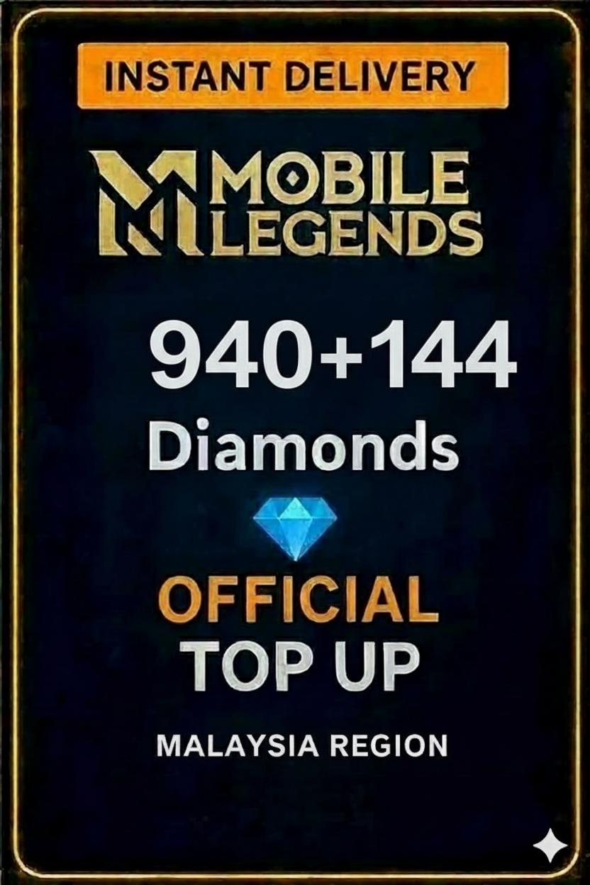 Mobile Legends 940 Διαμάντια + 144 Μπόνους Αναγκαία (Μαλαισία)