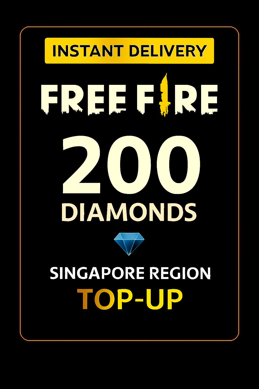 Recarga de 200 Diamantes de Free Fire (Singapur)