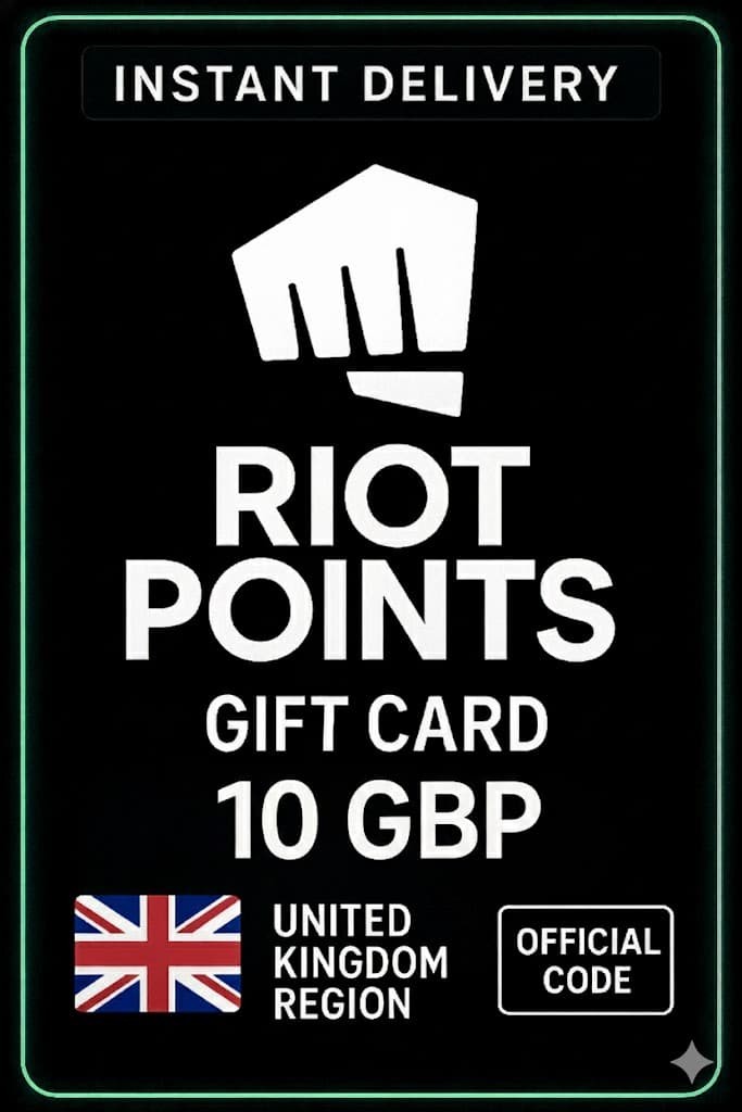 Tarjeta de Regalo Riot Points 10 GBP (Reino Unido)