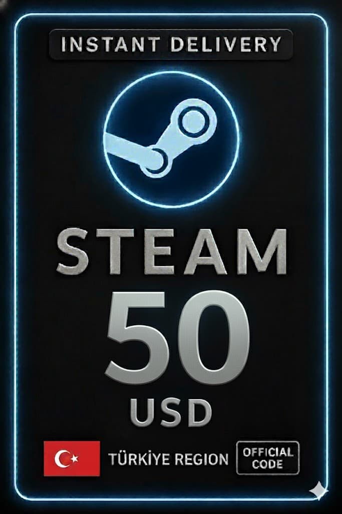 Steam Cüzdan Hediye Kartı - 50 USD (Türkiye)