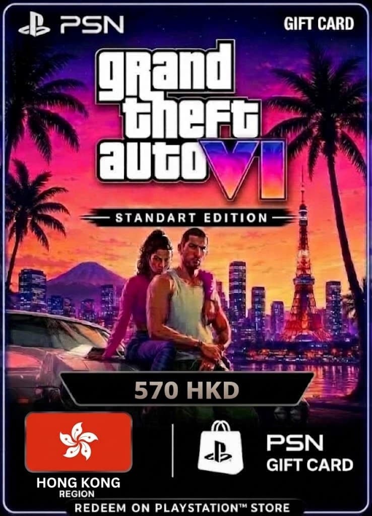 GTA 6: Standart Edition - PSN Gift Card 570 HKD (Hong Kong)