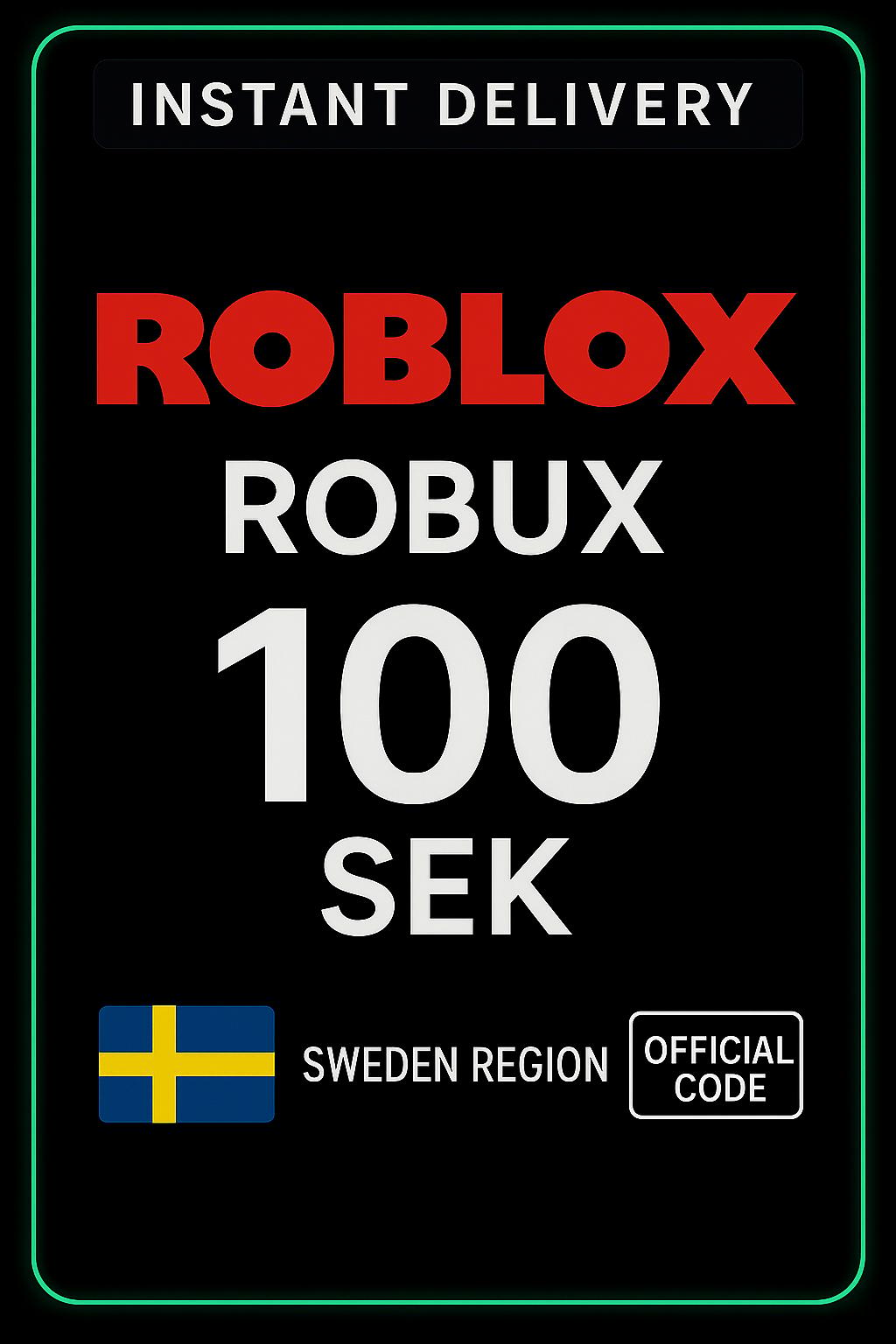 Roblox 100 SEK Խաղային քարտ (SE)