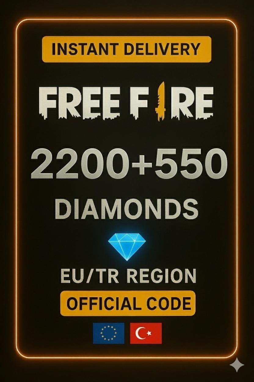 프리 파이어 2200+550 다이아몬드 (EU-TR)