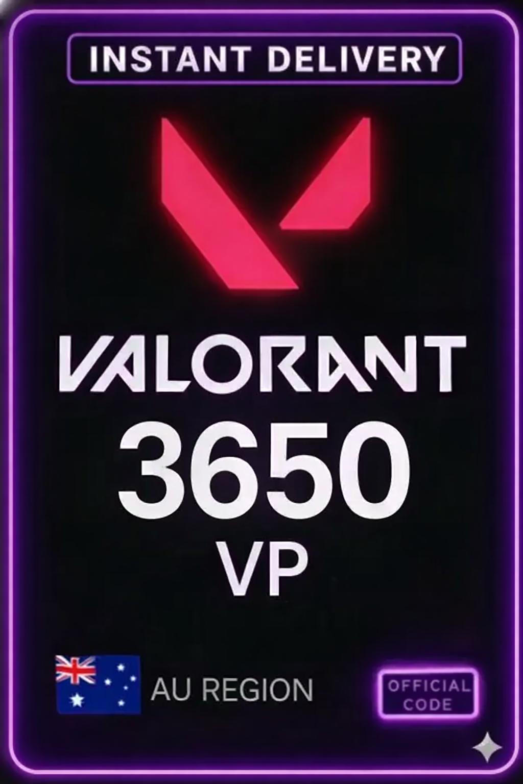 Valorant Points - 3650 VP (Australia)
