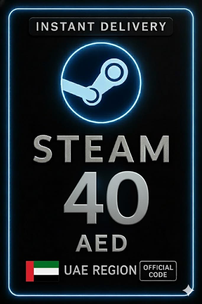Steam Wallet 기프트 카드 40 AED (UAE)