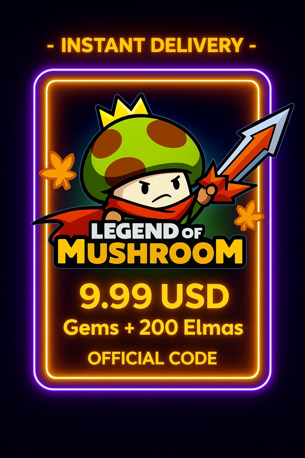 Legende van Paddenstoel 9.99 USD Edelstenen + 200 Elmas