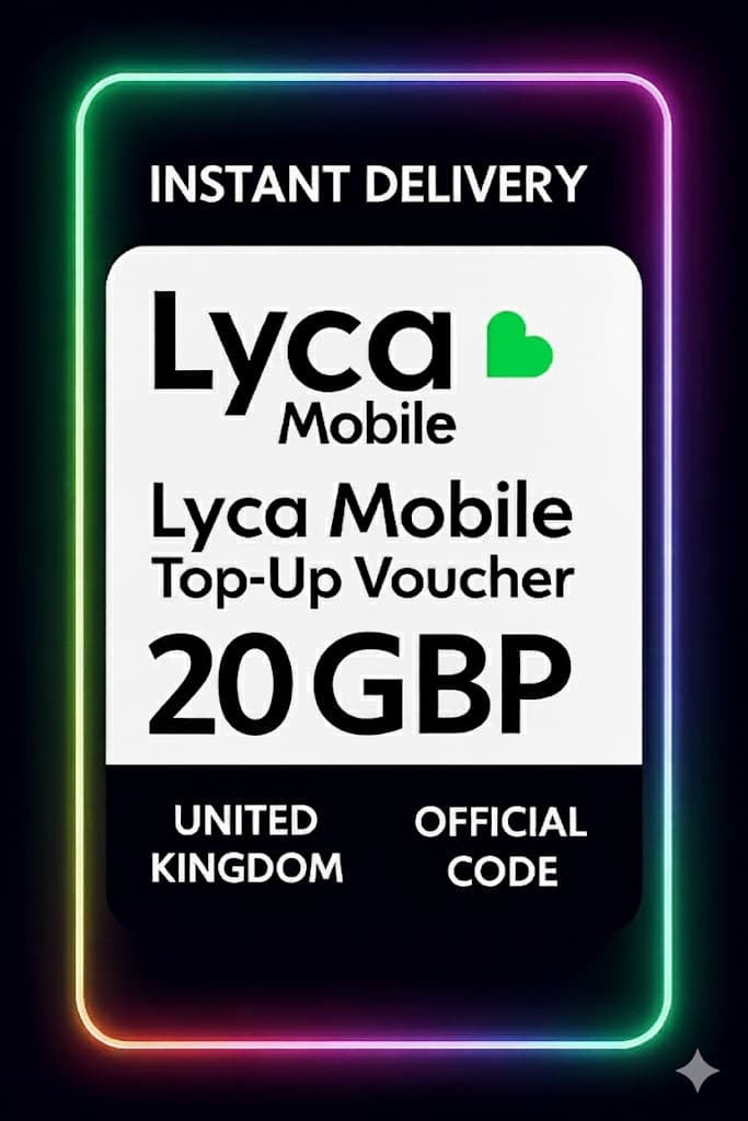 Baucar Tambah Nilai Lyca Mobile - 20 GBP