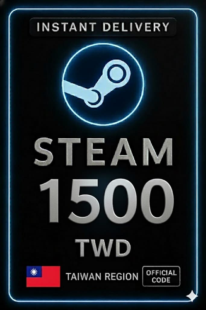 Steam Wallet Նվեր Քարտ Թայվան 1500 TWD