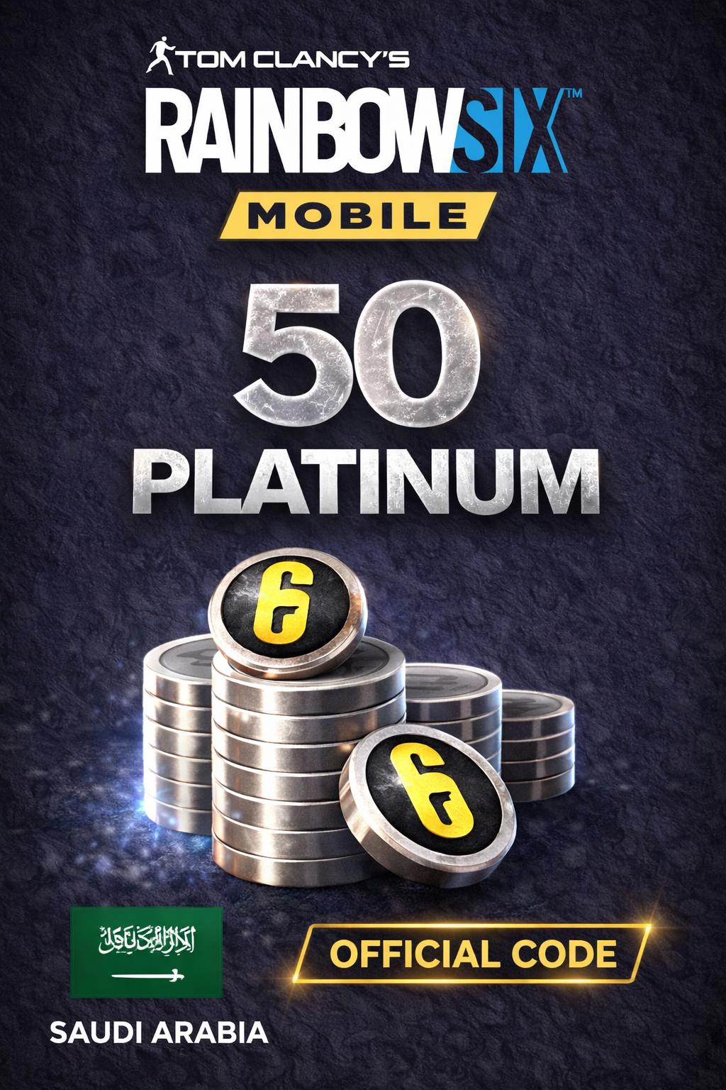 Rainbow Six Mobile - 50 Platinum Code (Saudi Arabia)