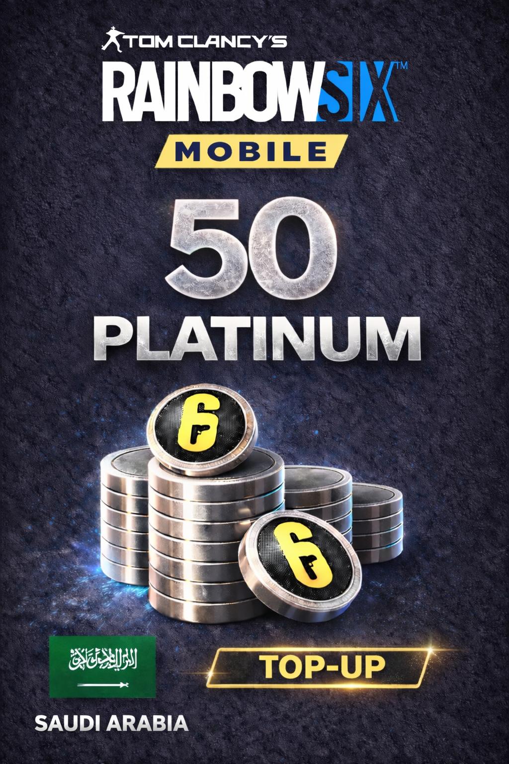 Rainbow Six Mobile - 50 Platinum Top-Up (Saudi Arabia)