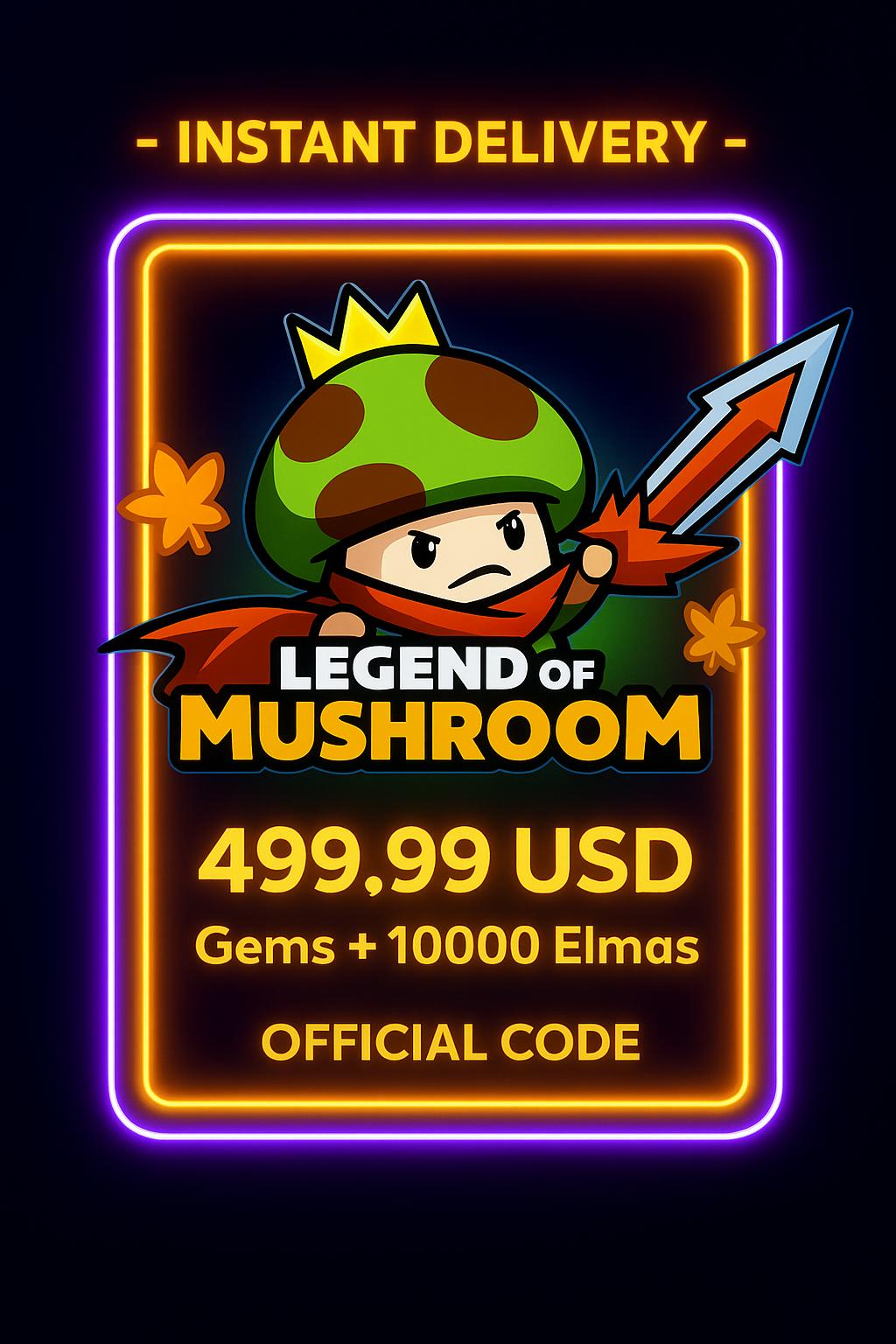 Legenda van Paddenstoel 499,99 USD Edelstenen + 10000 Elmas