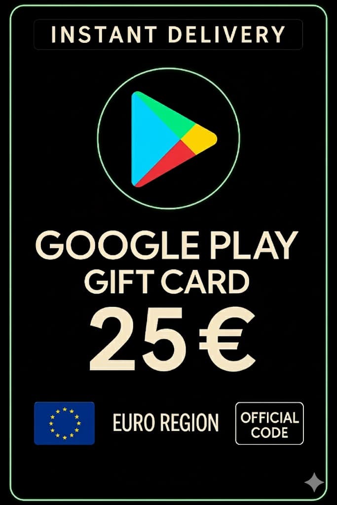 بطاقة هدايا جوجل بلاي - أوروبا 25 €