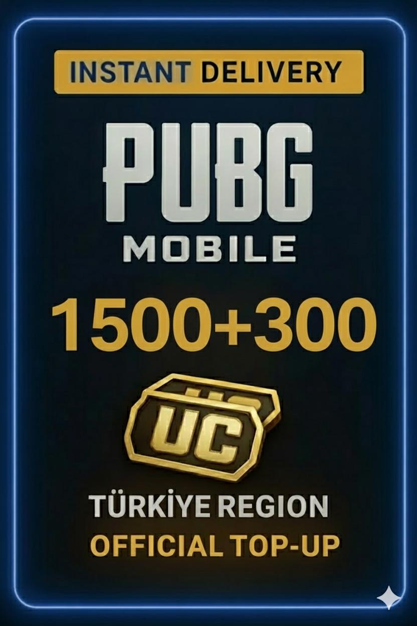 PUBG Mobile - 1500+300 UC Top-Up (Turkey)