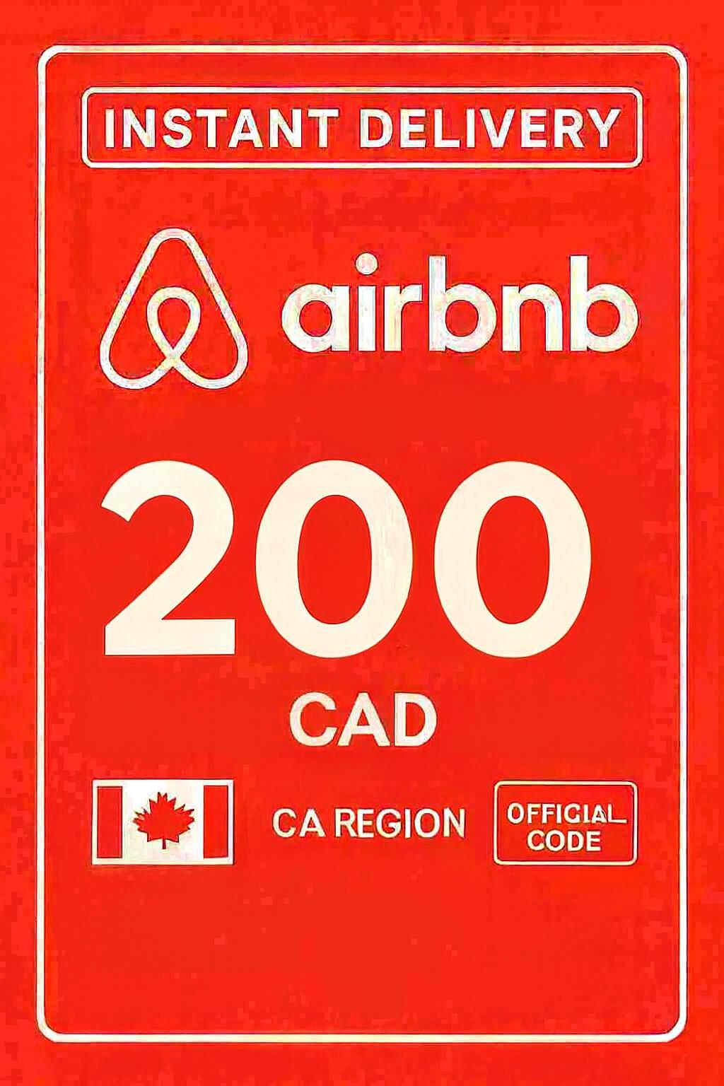 Airbnb Gift Card - 200 CAD (Canada)
