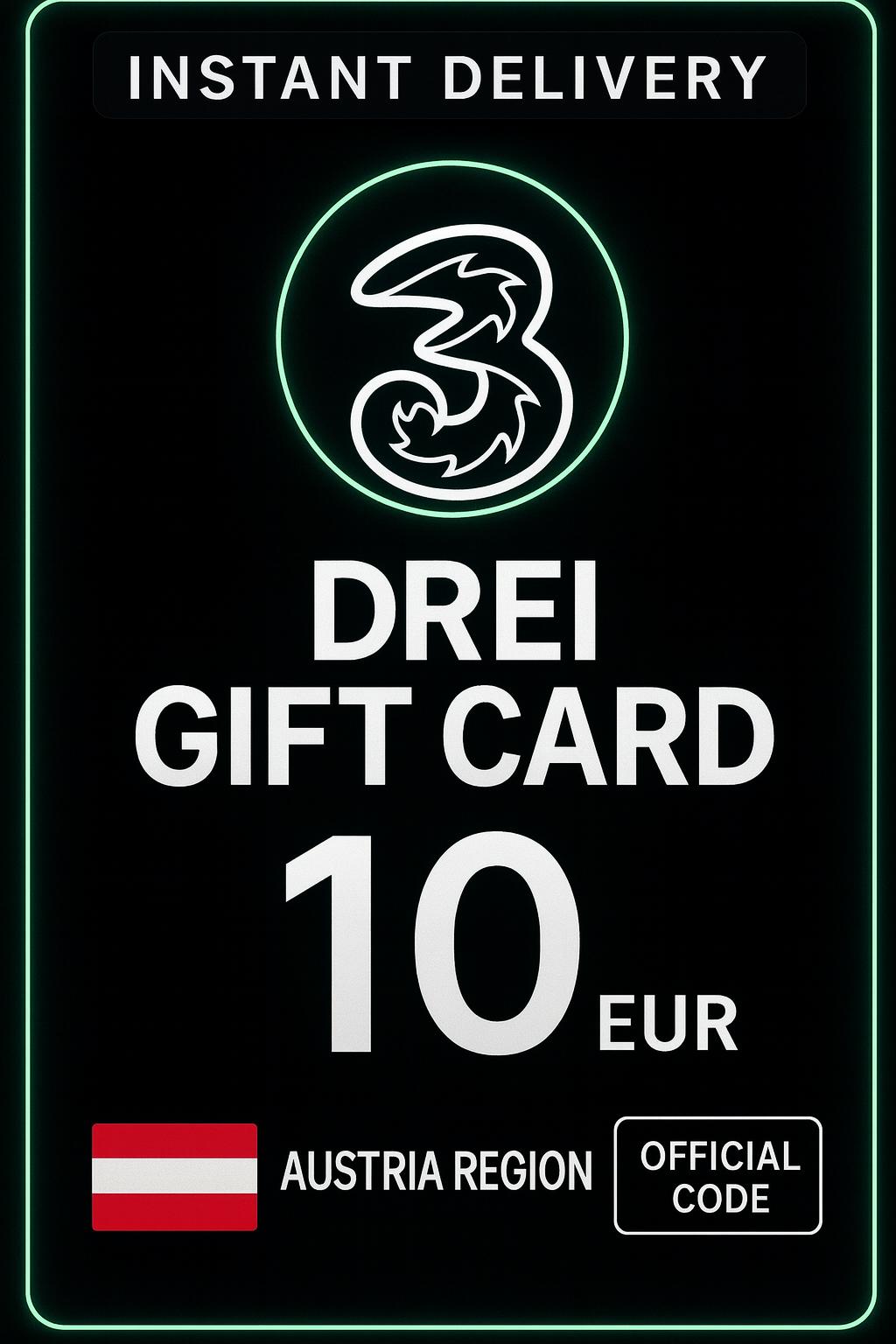 Drei Gift Card 10 EUR AT