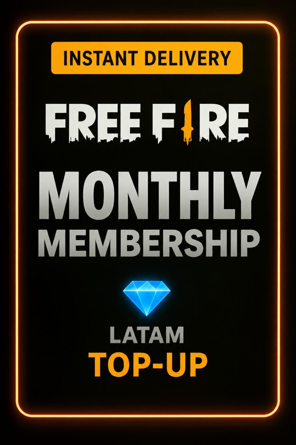 Recarga mensual de membresía de Free Fire (LATAM)