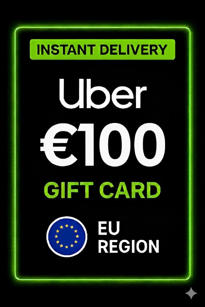 Uber նվեր քարտ - 100 EUR
