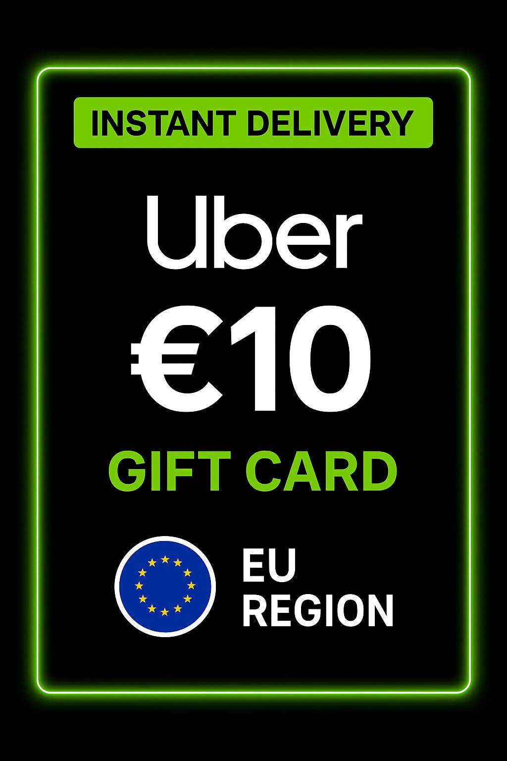 Uber նվեր քարտ - 10 EUR