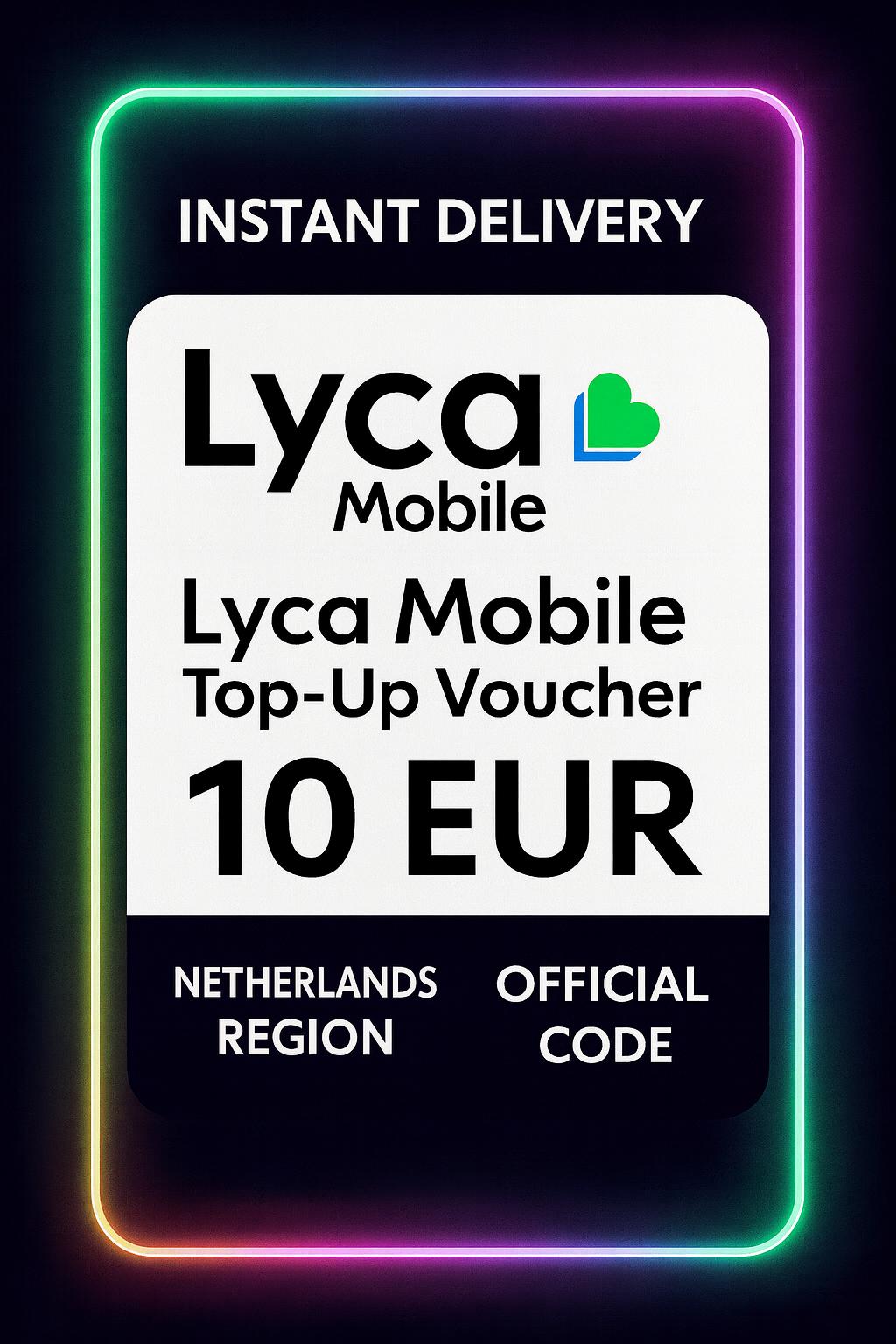 Κουπόνι Ανανέωσης Lyca Mobile - 10 EUR (NL)