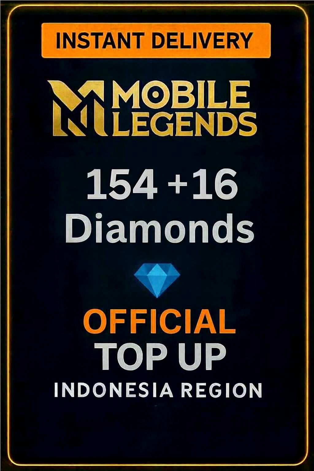 Mobile Legends 154 + 16 Diamonds Top-Up (Indonesia)