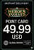 Heroes Evolved 49.99 USD Point Card (Global)