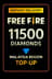 Recarga de 11500 Diamantes de Free Fire (Malasia)