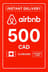 Airbnb подаръчна карта - 500 CAD (Канада)