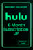 Hulu Συνδρομή 6 μηνών JP