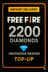 Doładowanie 2200 diamentów Free Fire (Indonezja)
