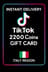 Δωροκάρτα TikTok 2200 νομισμάτων (Ιταλία)