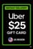 Uber նվեր քարտ - 25$