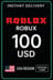 Roblox 100 USD корти бозӣ (ИМА)