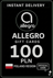 Allegro 100 PLN