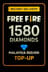 Recarga de 1580 Diamantes de Free Fire (Malasia)