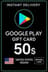 Google Play Lahjakortti - Yhdysvallat 50 $