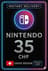 Nintendo eShop Prepaid Card - 35 CHF