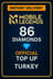 Mobile Legends 86 Diamonds Top-Up (Turkey)