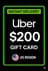 Uber Gift Card - 200$ (USA)