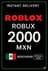 Roblox 2000 MXN Game Card (MX)