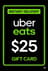 Κάρτα δώρου Uber Eats - 25$