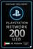 PSN Gift Card 200 USD AE