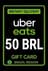 Uber Eats gjafakort - 50 BRL