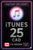 iTunes Gift Card 25 CAD CA