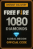 Free Fire 1080 + 108 Diamantes (Global)