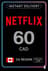 Netflix Gift Card 60 CAD CA